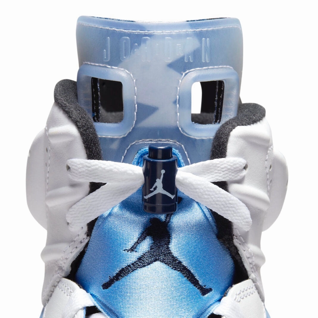 Air Jordan 6 Retro GS UNC University Blue White Black Basketball Shoes