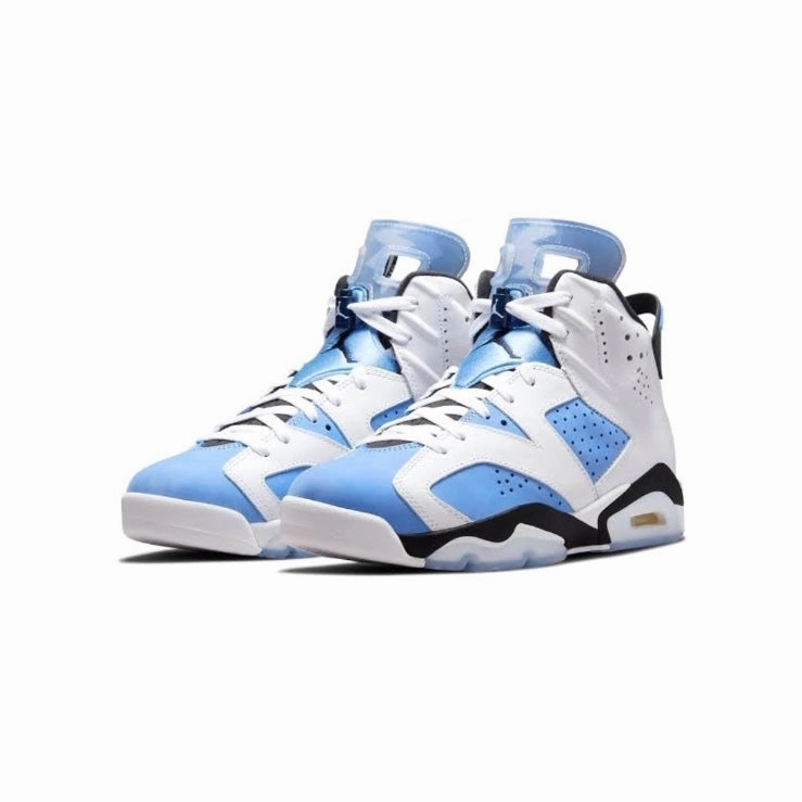 Air Jordan 6 Retro GS UNC University Blue White Black Basketball Shoes