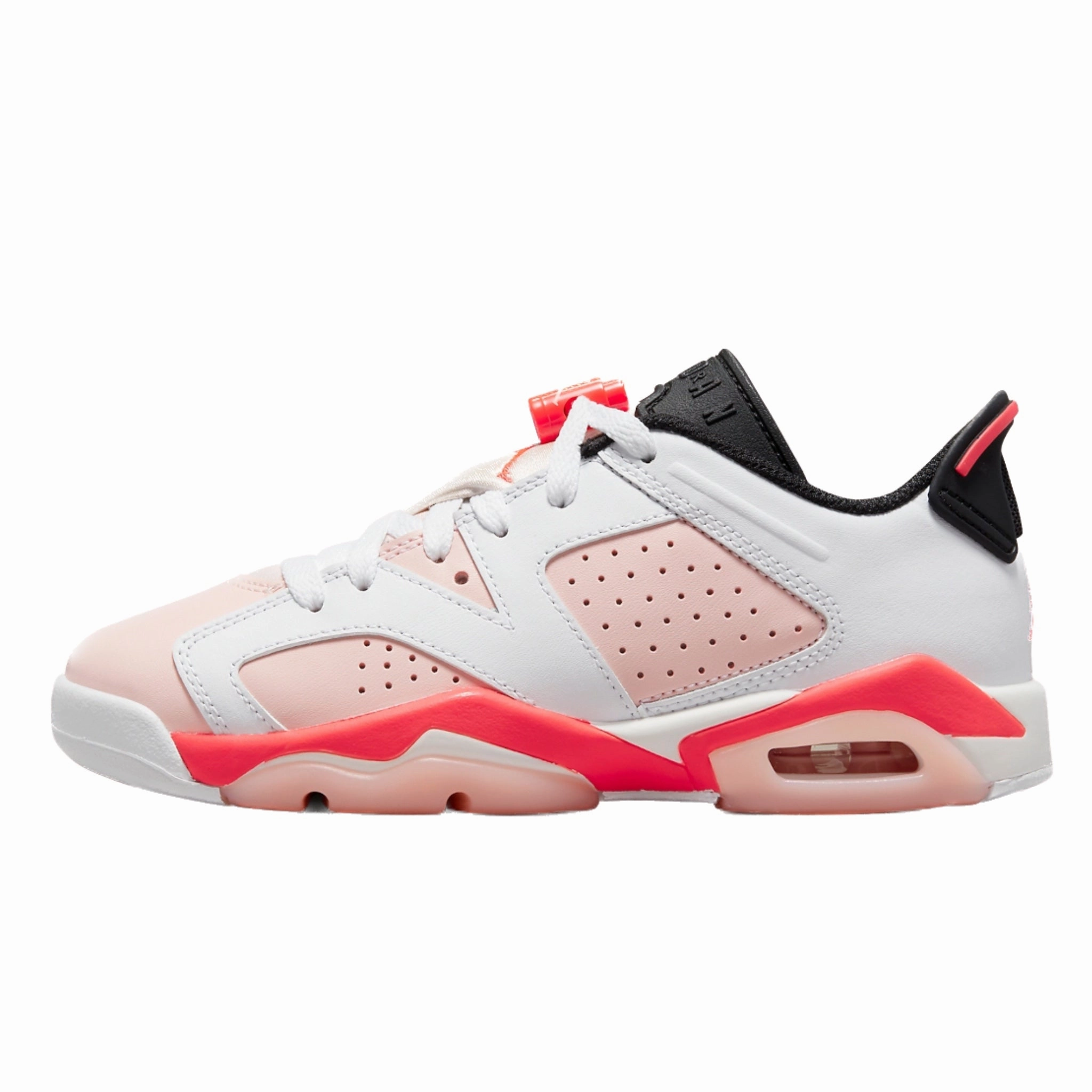 Air Jordan 6 Retro Low (GS) Atmosphere White Atmosphere Infrared 23 Black Basketball Shoes