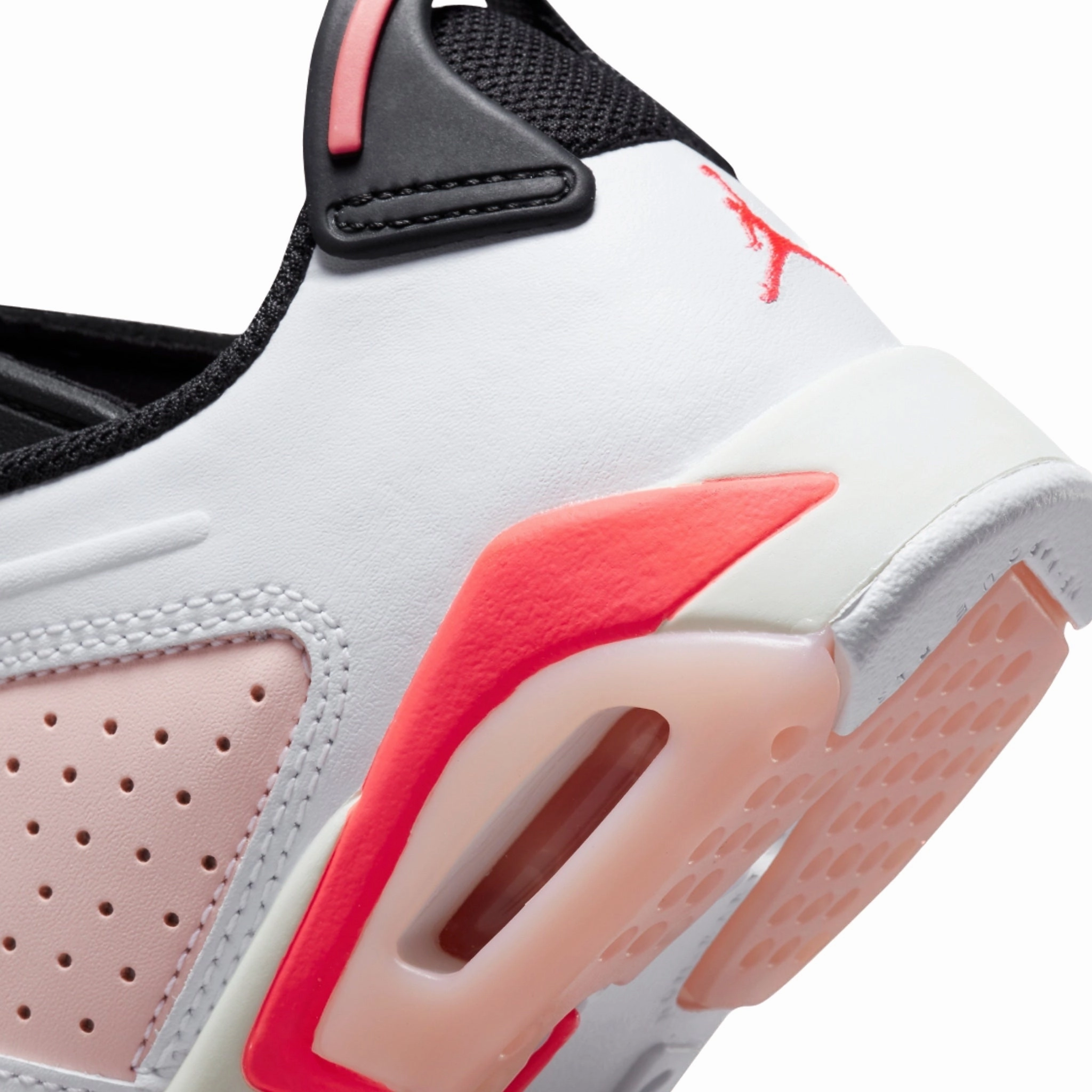 Air Jordan 6 Retro Low (GS) Atmosphere White Atmosphere Infrared 23 Black Basketball Shoes