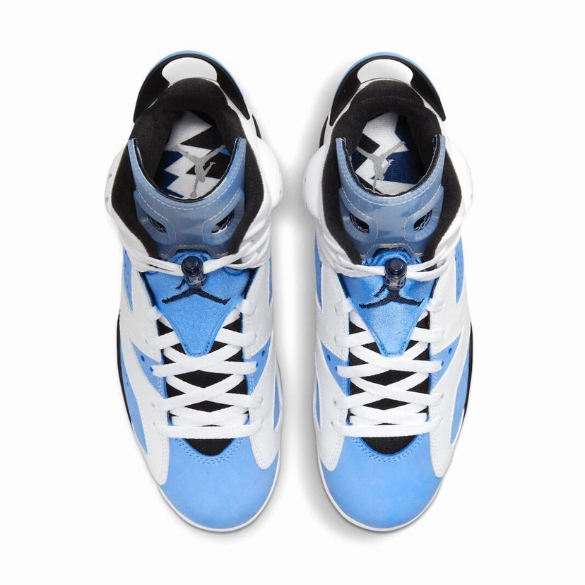 Air Jordan 6 Retro UNC University Blue White College Navy Black Basketball Shoes