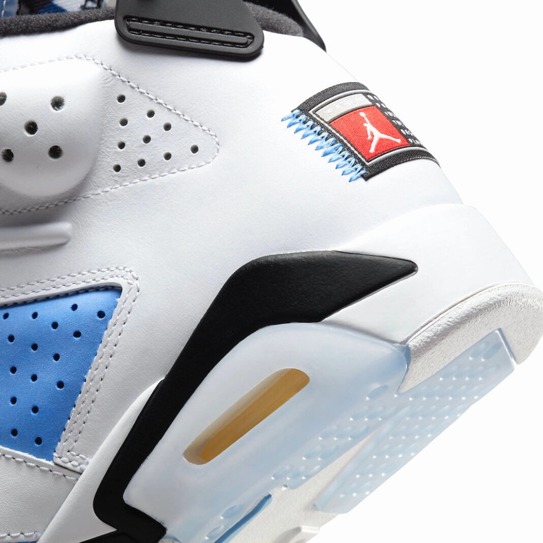Air Jordan 6 Retro UNC University Blue White College Navy Black Basketball Shoes