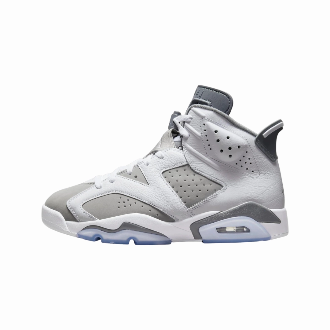 Air Jordan 6 Retro White Medium Cool Grey Air Jordan basketball shoes with classic look