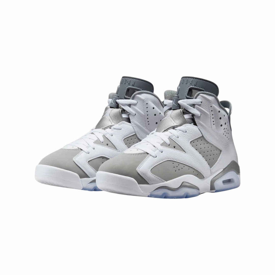 Air Jordan 6 Retro White Medium Cool Grey Basketball Shoes