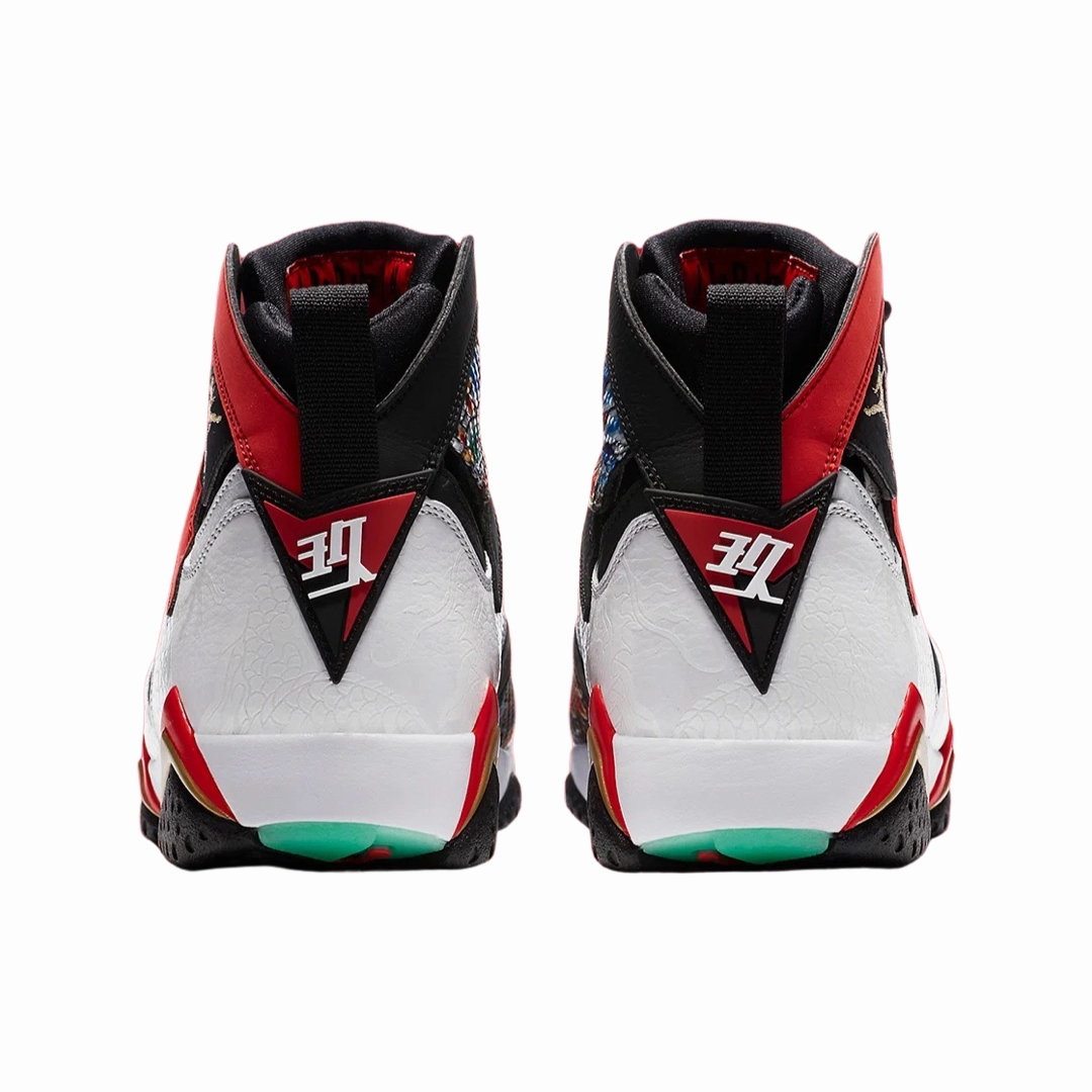 Air Jordan 7 Greater China White Chile Red Black Metallic Gold Basketball Shoes