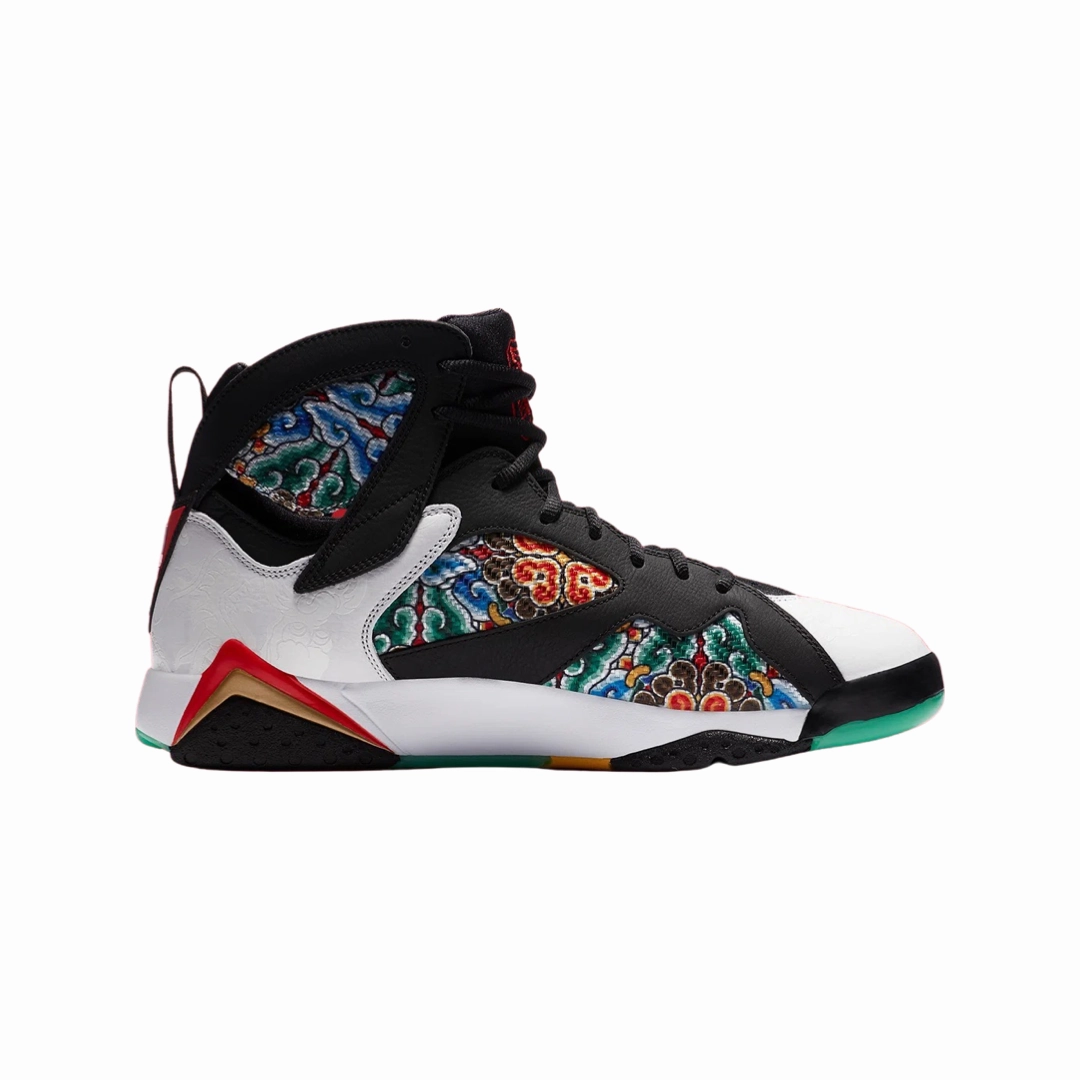 Air Jordan 7 Greater China White Chile Red Black Metallic Gold Basketball Shoes
