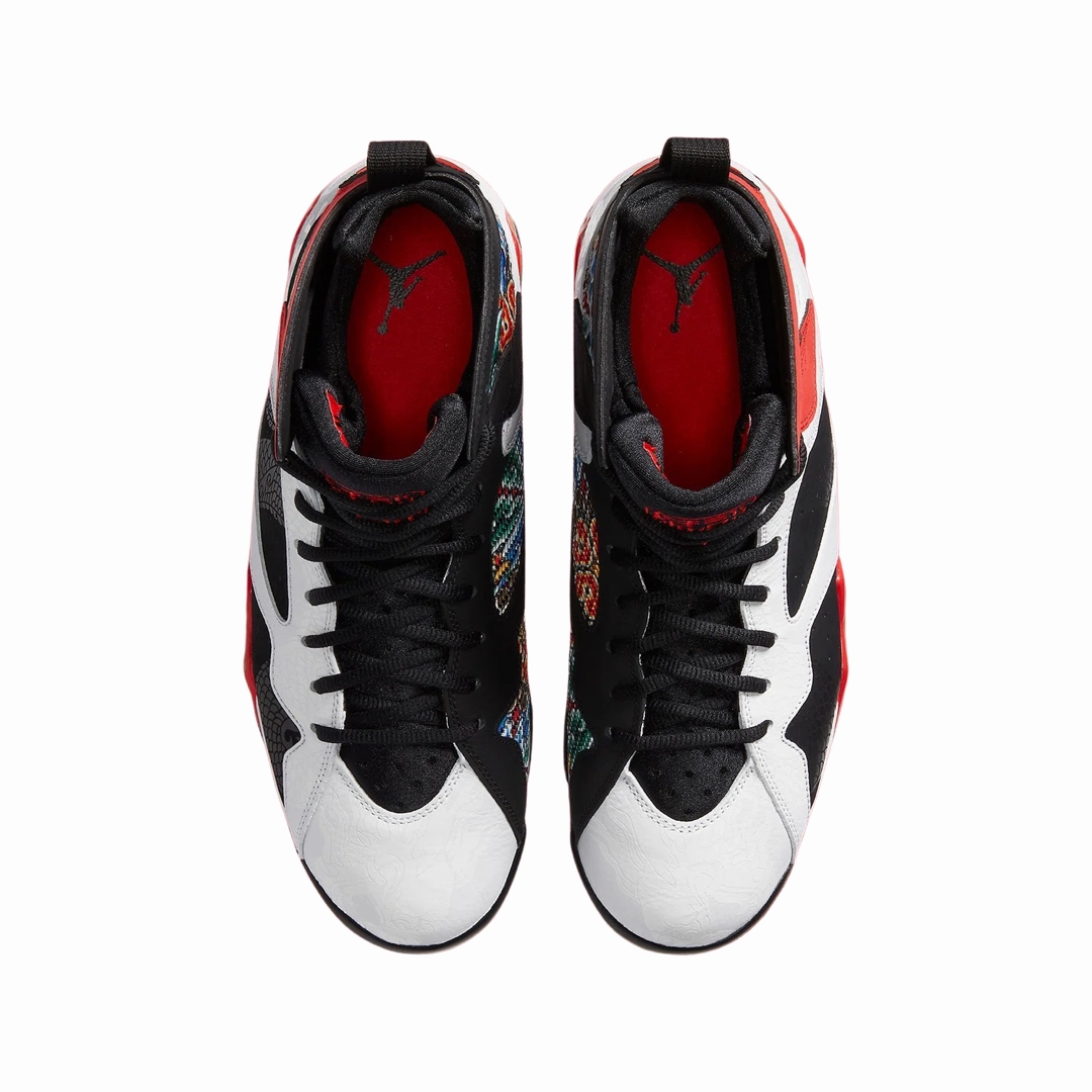 Air Jordan 7 Greater China White Chile Red Black Metallic Gold Basketball Shoes