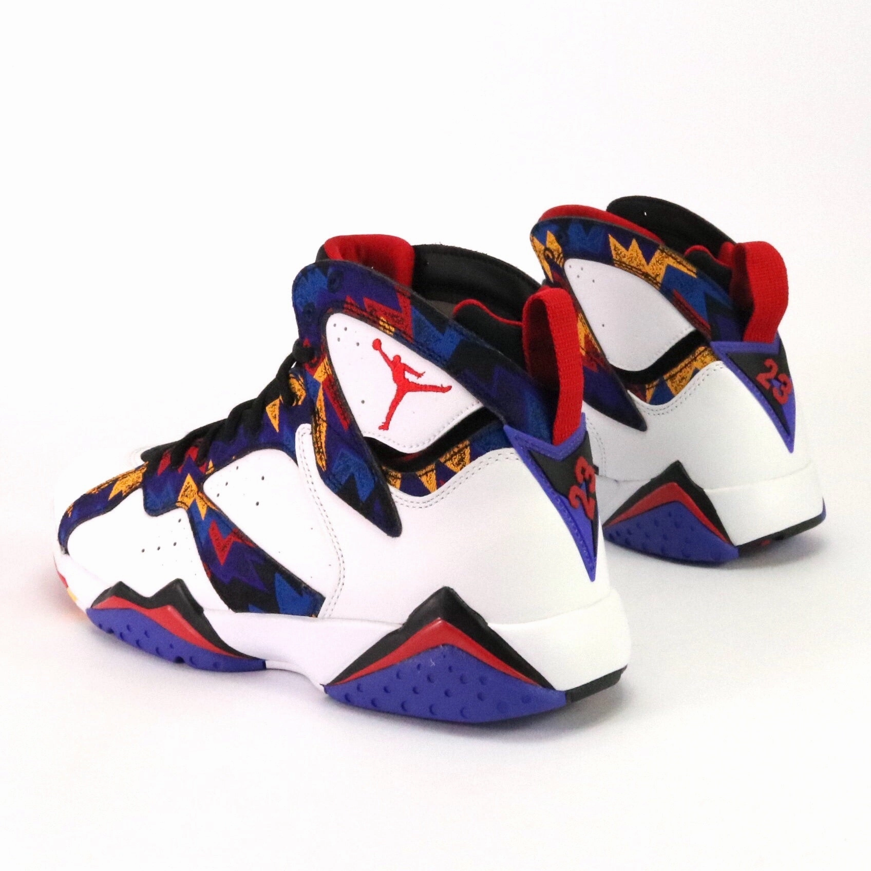 Air Jordan 7 Retro "Ugly Sweater" White University Red Black Citrus Crimson Retro Sneakers