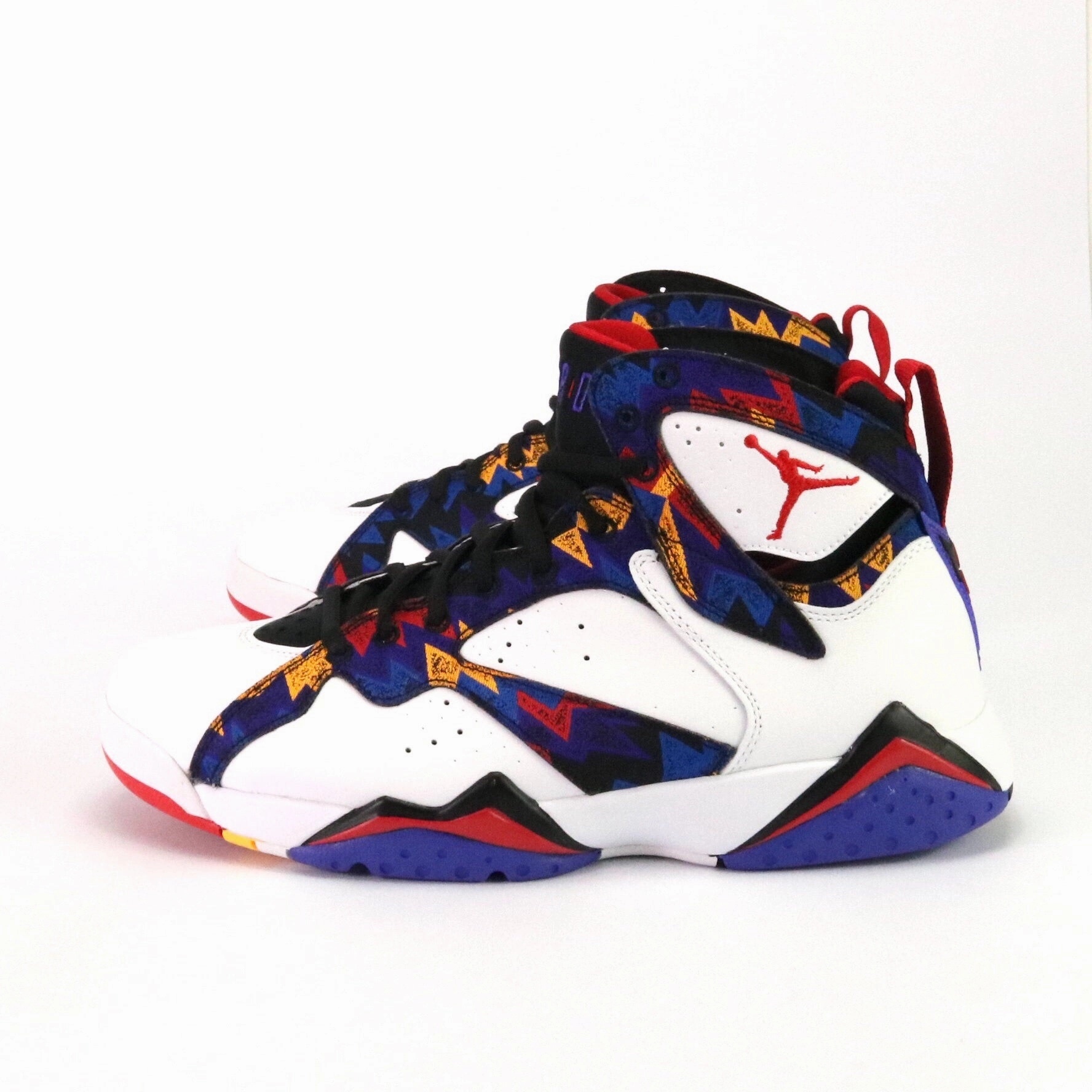 Air Jordan 7 Retro "Ugly Sweater" White University Red Black Citrus Crimson Retro Sneakers