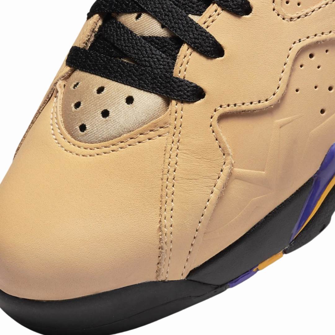 Air Jordan 7 Retro Vachetta Tan Shimmer Black Sapphire Basketball Shoes