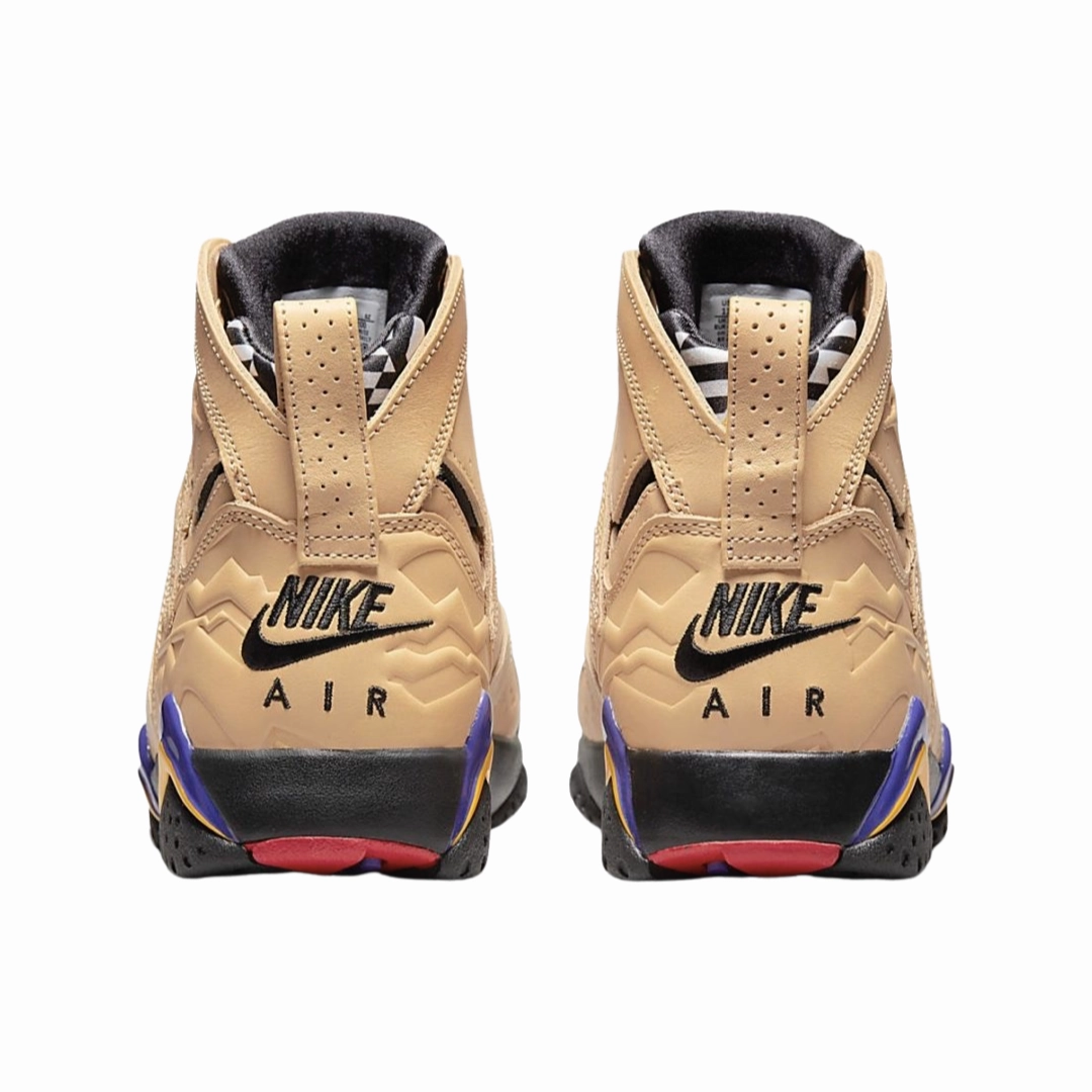 Air Jordan 7 Retro Vachetta Tan Shimmer Black Sapphire Basketball Shoes