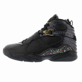 Air Jordan 8 Retro C&C "Confetti" Black Metallic Gold Anthracite Air Jordan retro sneakers for street style