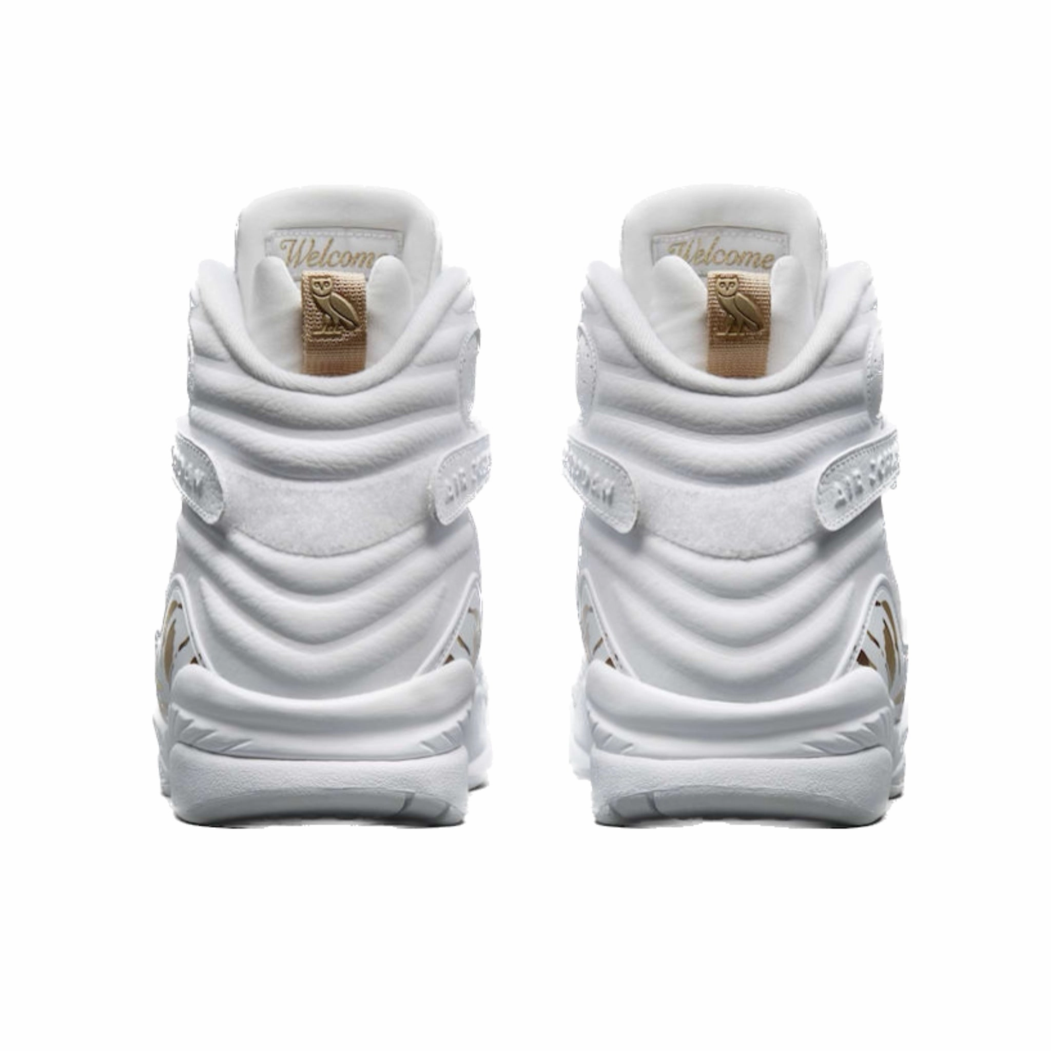 Air Jordan 8 Retro OVO White Blue Metallic Gold Varisty Red Basketball Shoes