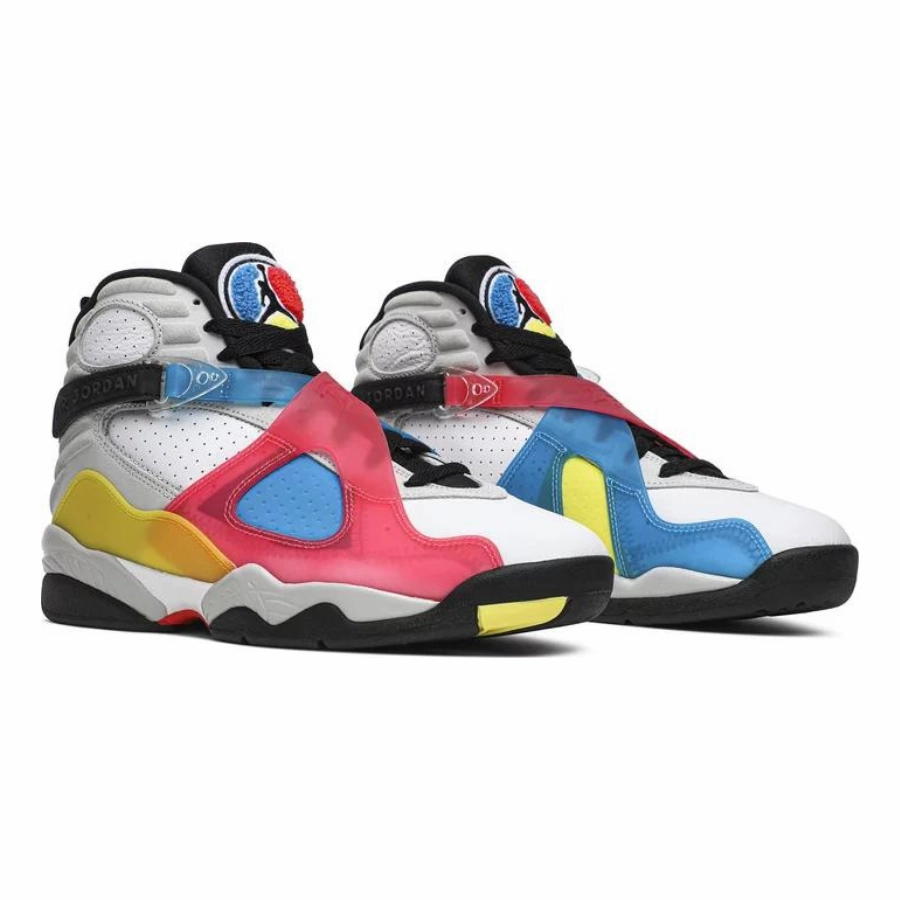 Air Jordan 8 SP Retro SE White Multicolor Black Red Orbit Basketball Shoes