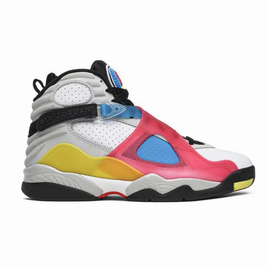 Air Jordan 8 SP Retro SE White Multicolor Black Red Orbit Basketball Shoes