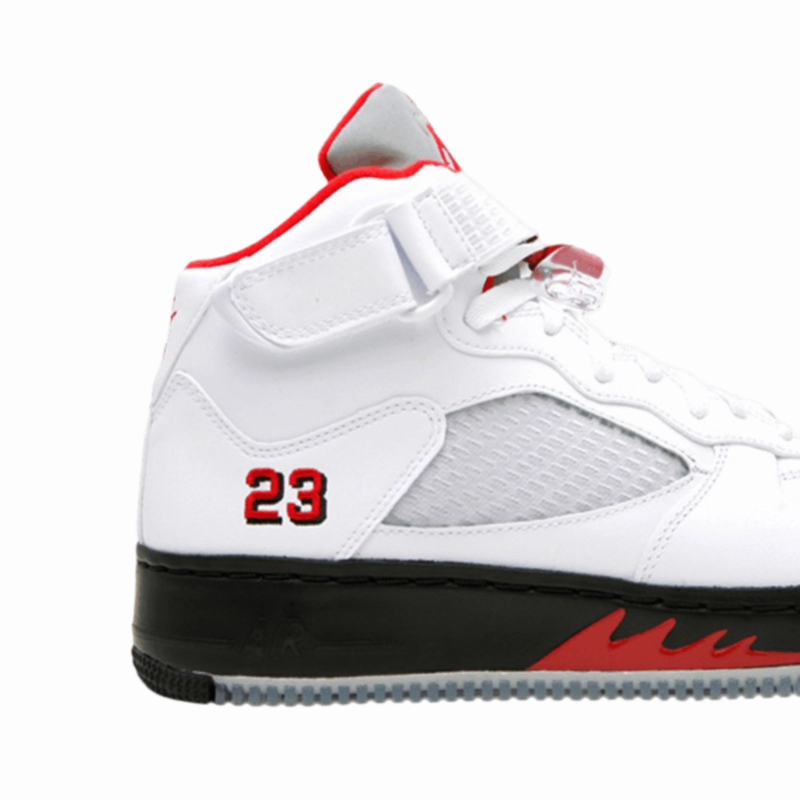 Air Jordan Force 5 Fusion AJF5 White Varsity Red Black 2008 Basketball Shoes