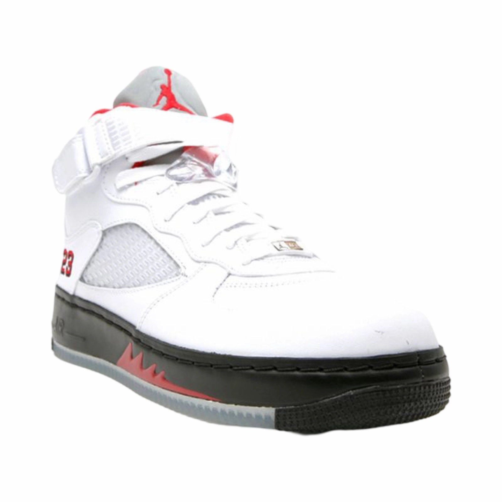 Air Jordan Force 5 Fusion AJF5 White Varsity Red Black 2008 Basketball Shoes