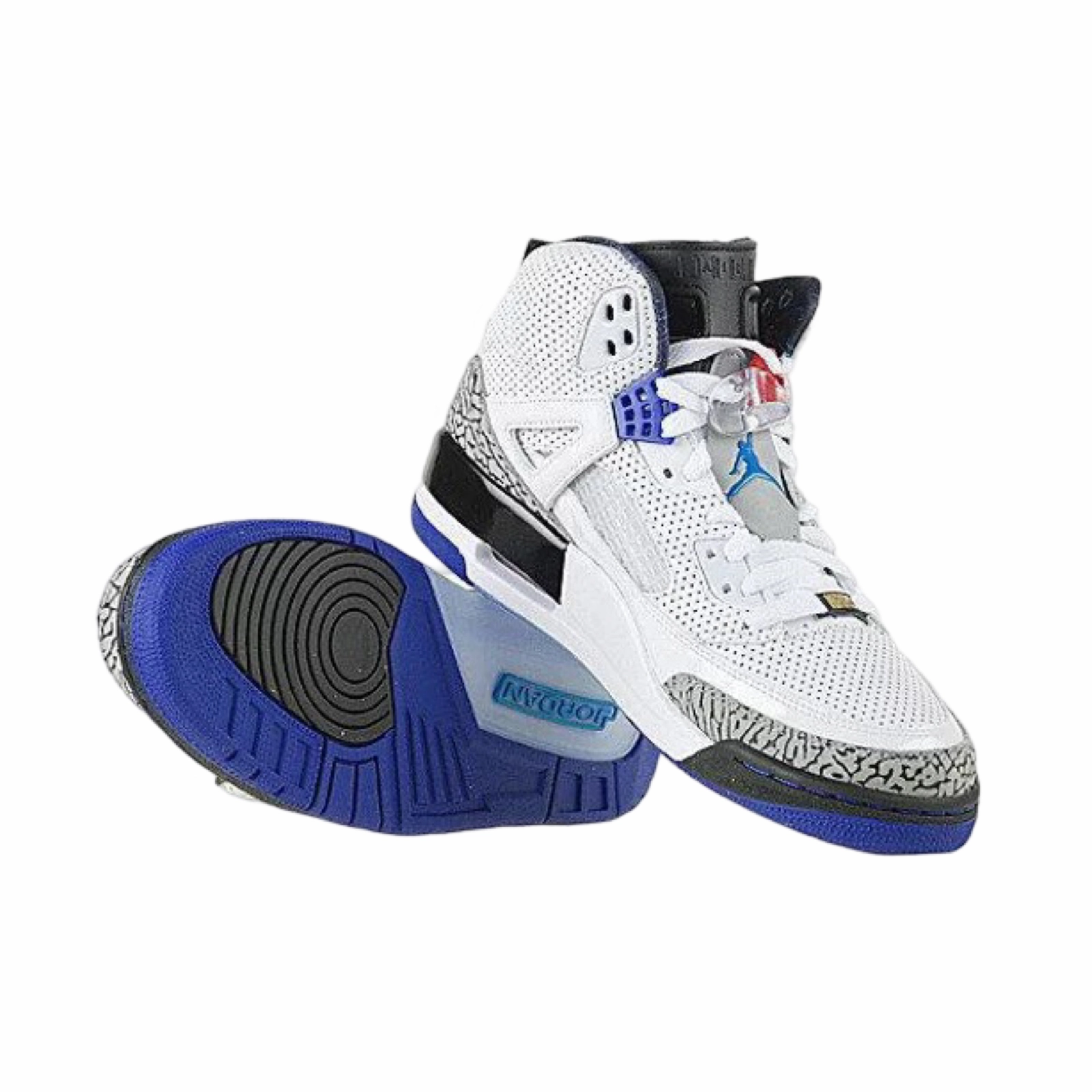 Air Jordan Spizike White Aqua Tone Varsity Purple Red Basketball Shoes