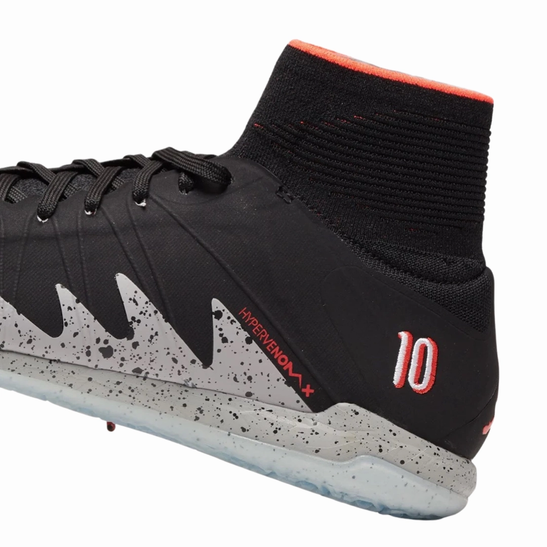 Air Jordan x Neymar Hypervenomx Proximo Black Metallic Silver Light Crimson White Basketball Shoes