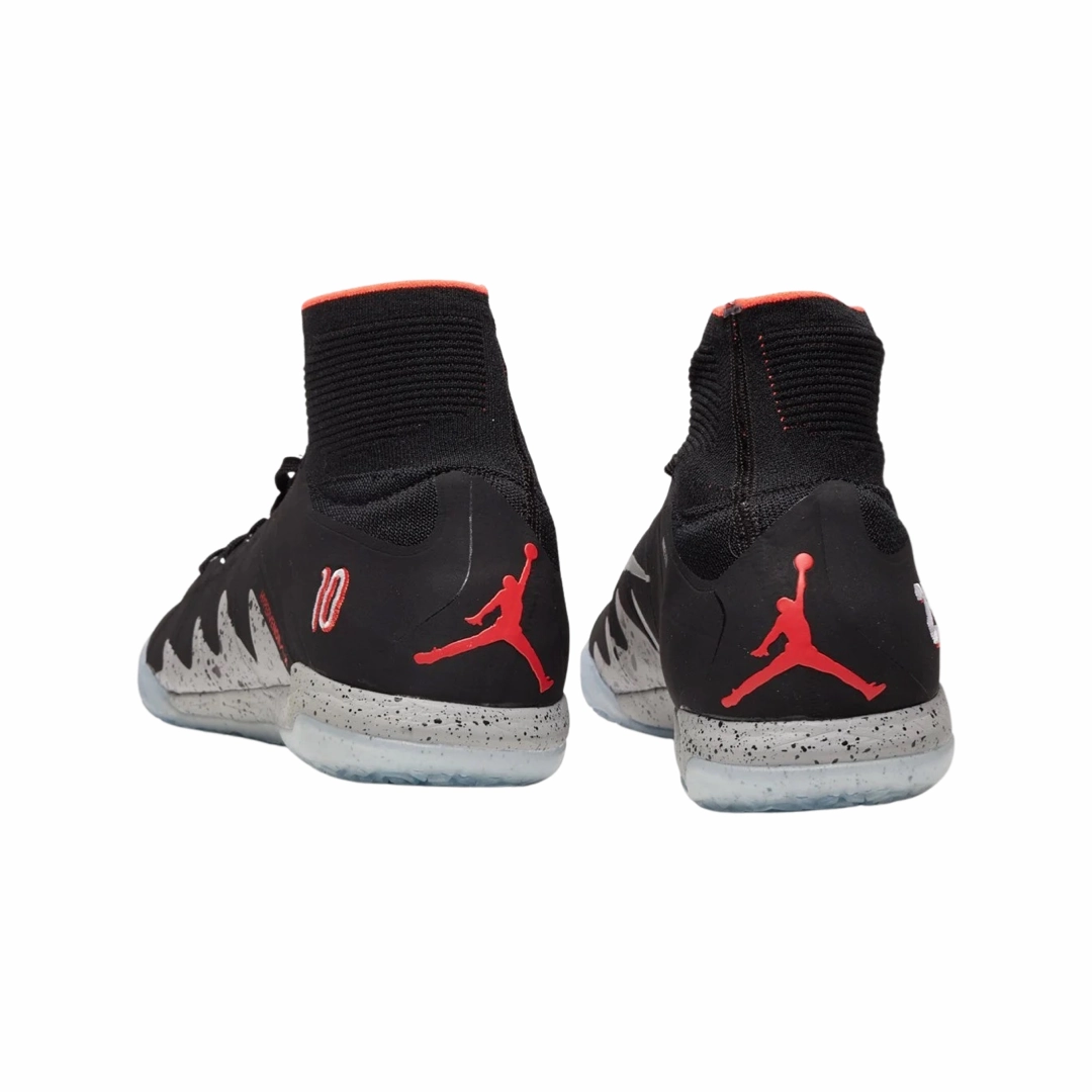 Air Jordan x Neymar Hypervenomx Proximo Black Metallic Silver Light Crimson White Basketball Shoes