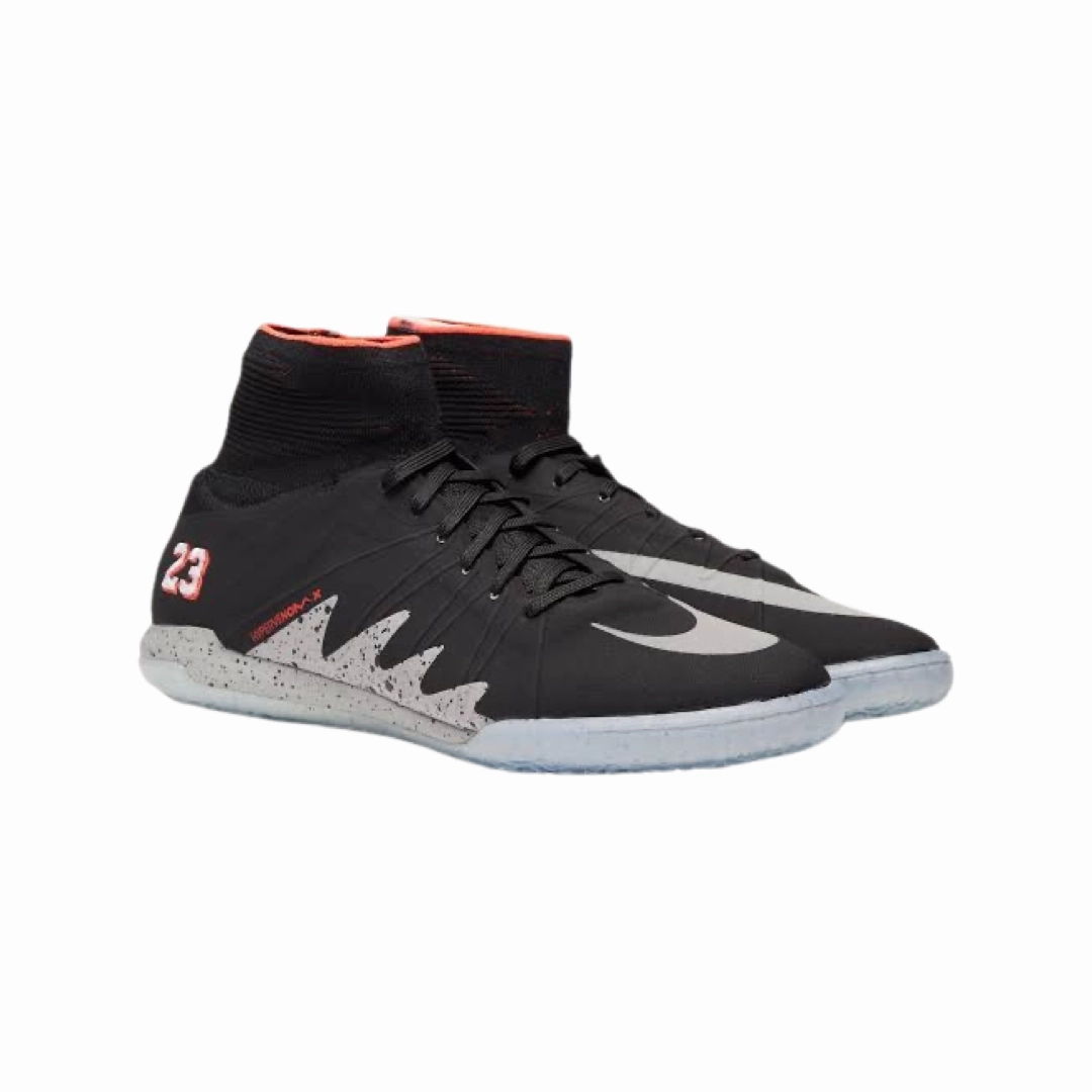 Air Jordan x Neymar Hypervenomx Proximo Black Metallic Silver Light Crimson White Basketball Shoes