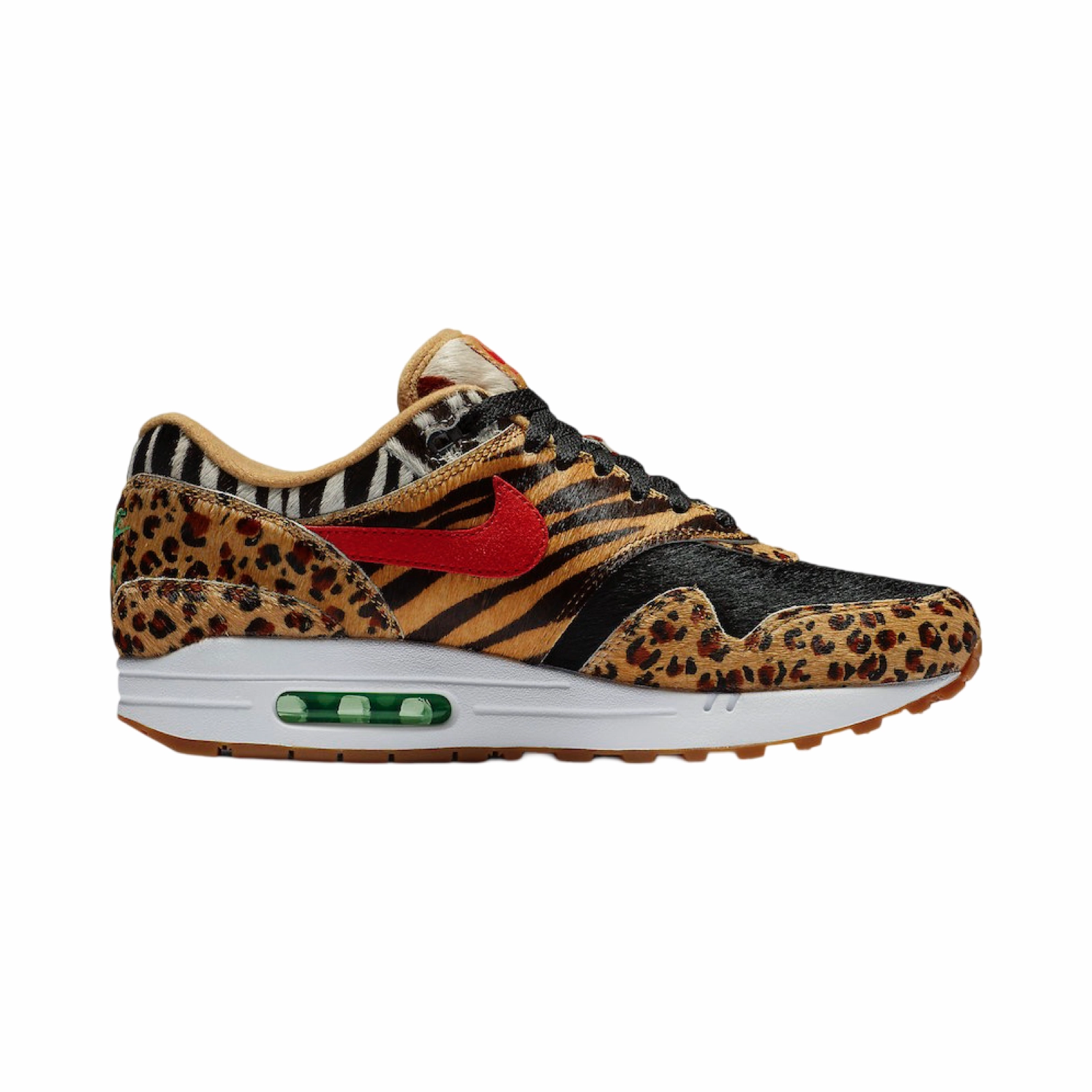 Air Max 1 'Atmos Animal Pack 2.0' Wheat Sport Red Bison Modern Sneakers