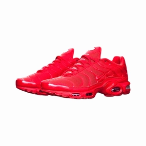 Air Max Plus Lava Triple Red Nike training shoes with flexible soles