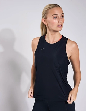 Airolite Run Tank - Black Hoka performance shoes for runners