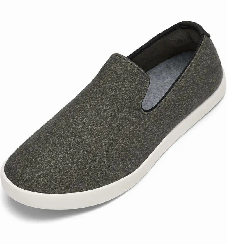 Allbirds - Men's Wool Loungers -  Dark Jungle/ Natural White sleek everyday shoe design