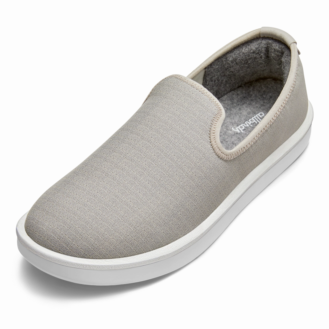 Allbirds - Women's Wool Lounger Woven - Pewter Grey (Blizzard Sole) casual comfortable footwear