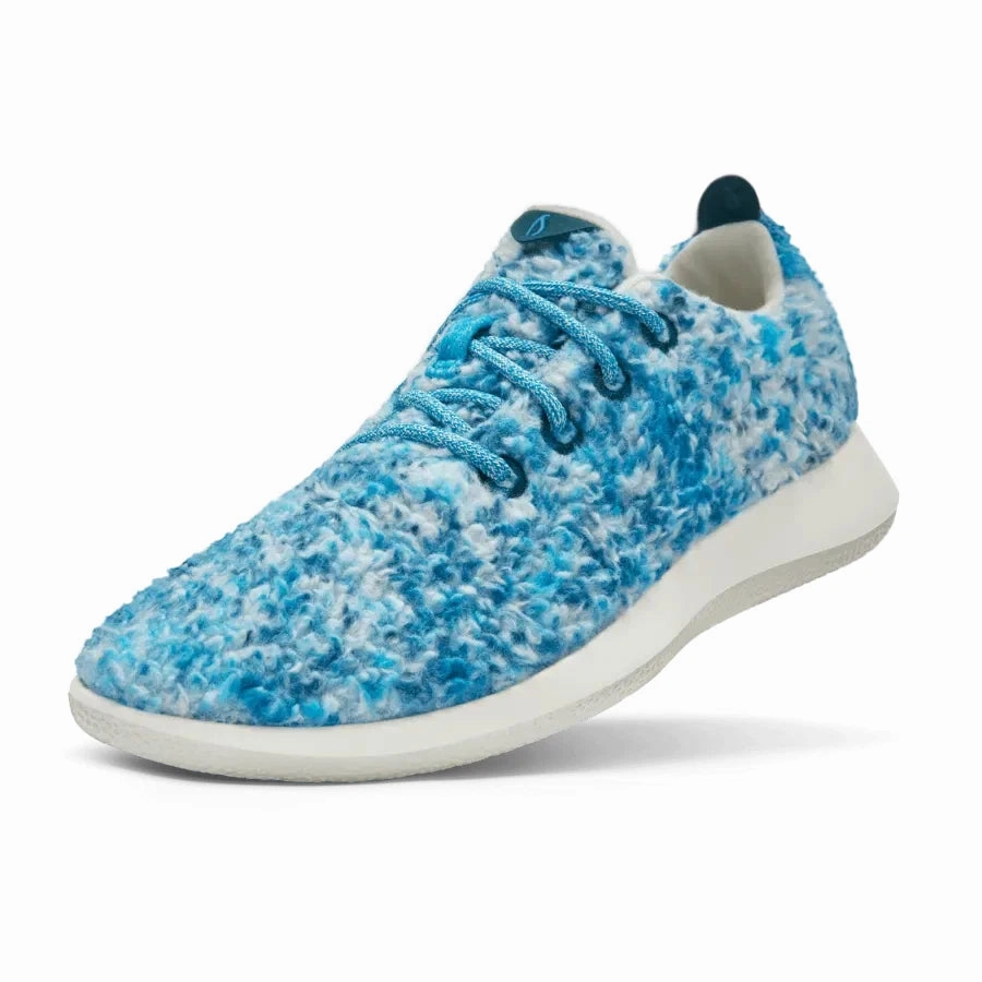 Allbirds -  Wool Runners Fluffs - Thrive Teal/Deep Emerald  (White Sole) casual comfortable footwear