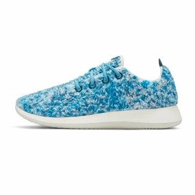 Allbirds -  Wool Runners Fluffs - Thrive Teal/Deep Emerald  (White Sole) Allbirds eco-friendly footwear