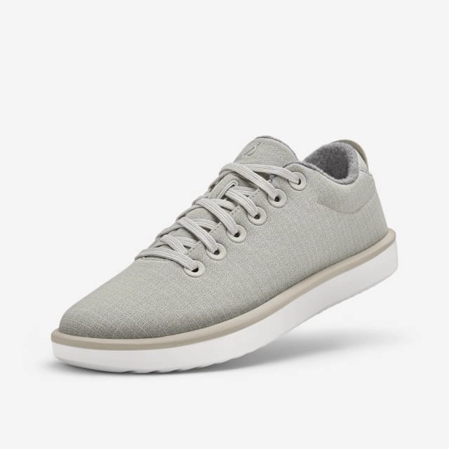 Allbirds MEN'S -Wool Piper Woven - Pewter Grey (Blizzard Sole) sleek everyday shoe design