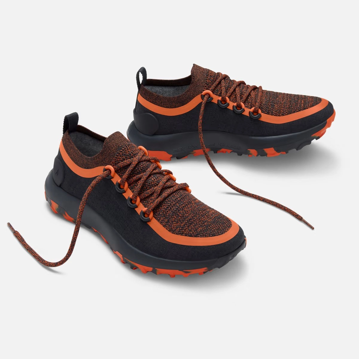 Allbirds Trail Runners SWT - Natural Black (Buoyant Orange Sole) sleek everyday shoe design