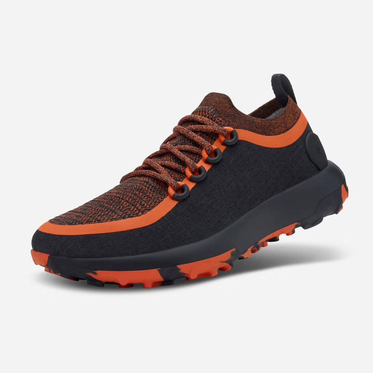 Allbirds Trail Runners SWT - Natural Black (Buoyant Orange Sole) sleek everyday shoe design