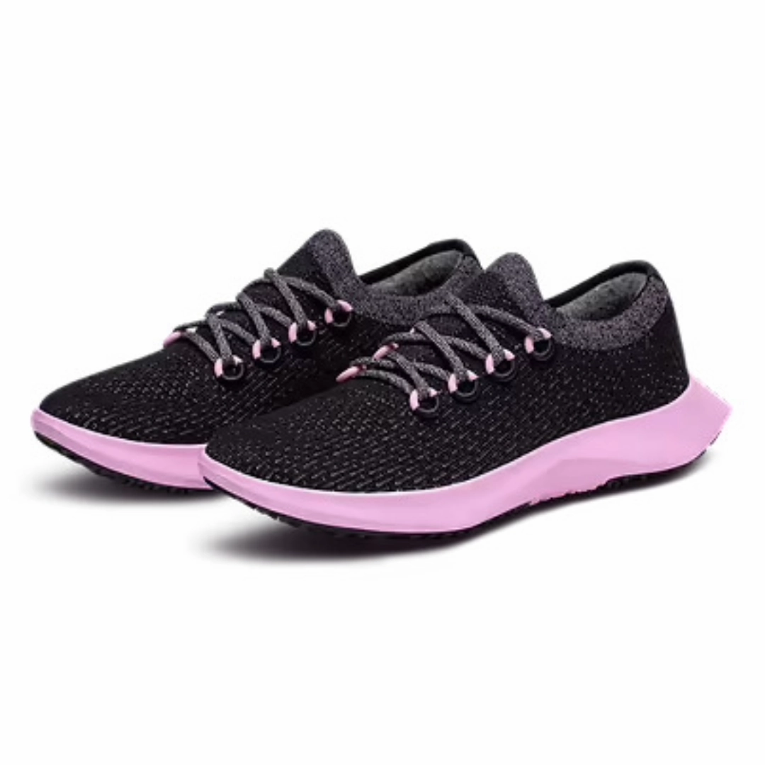 Allbirds Tree Dasher 2 - Natural Black (Buoyant Pink Sole) sleek everyday shoe design