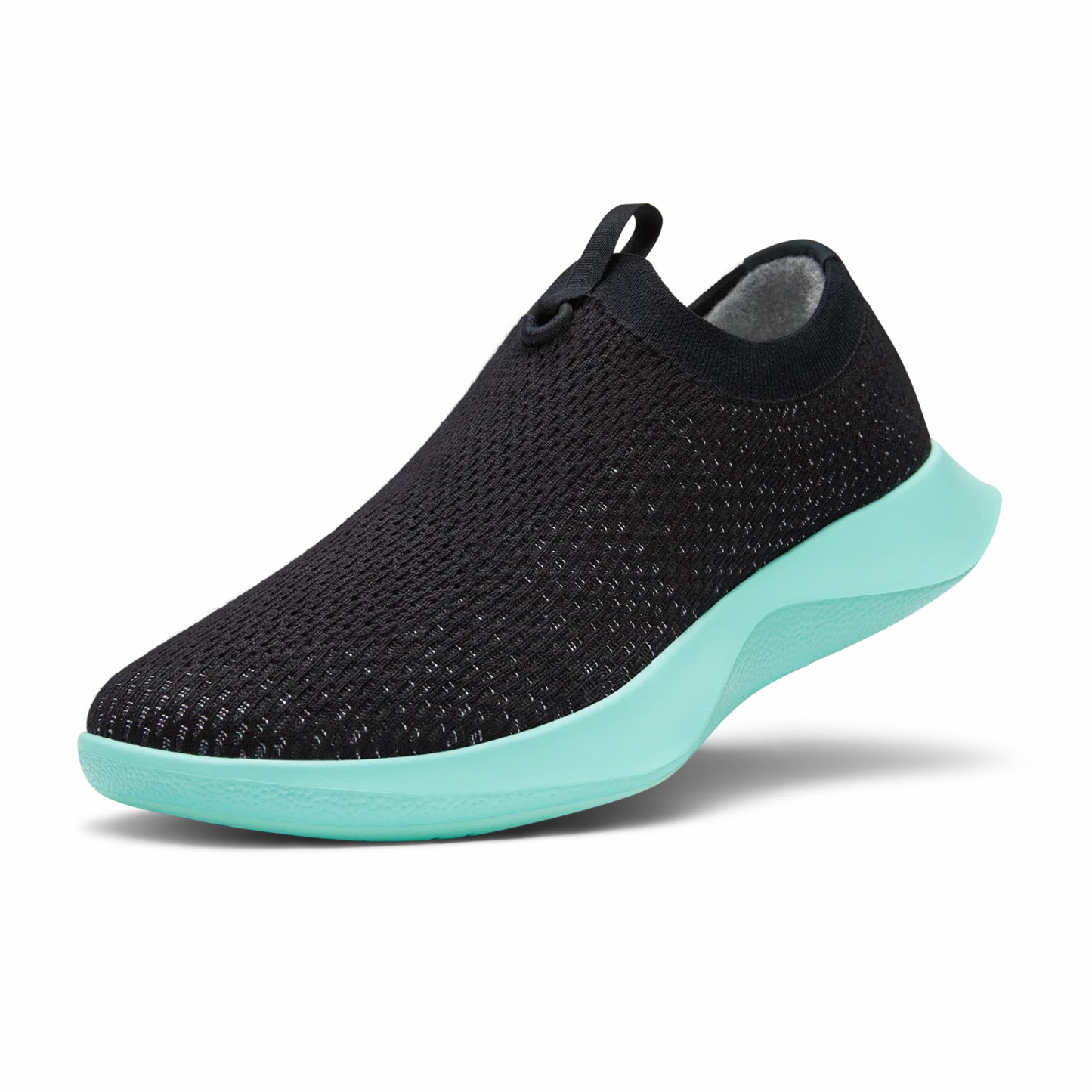 Allbirds Tree Dasher Relay - LIMITED EDITION:- Natural Black (Buoyant Mint Sole) sleek everyday shoe design