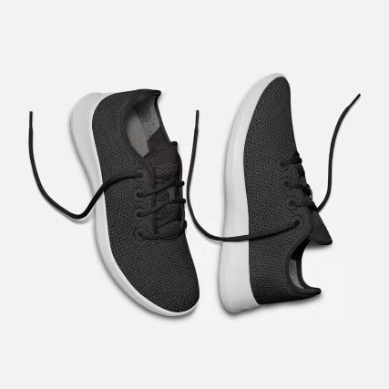 Allbirds Tree Runners - LIMITED EDITION: Dark Black (White Sole) sleek everyday shoe design