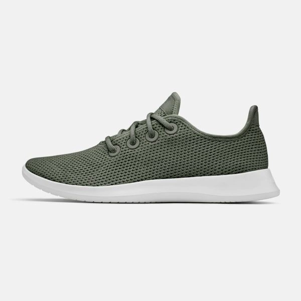 Allbirds Tree Runners - LIMITED EDITION: Olive Green  (White Sole) Allbirds casual shoe styles