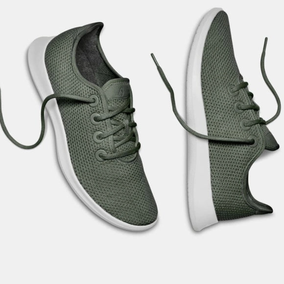 Allbirds Tree Runners - LIMITED EDITION: Olive Green  (White Sole) sleek everyday shoe design