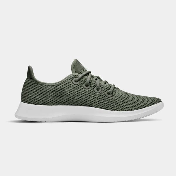 Allbirds Tree Runners - LIMITED EDITION: Olive Green  (White Sole) sleek everyday shoe design