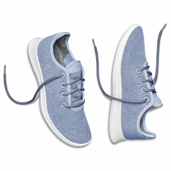 Allbirds Tree Runners - LIMITED EDITION: Sea Moon Blue  (White Sole) sleek everyday shoe design
