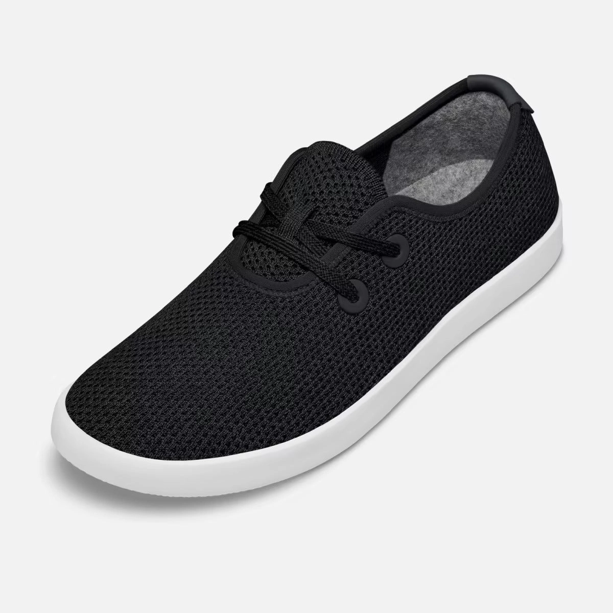 Allbirds Tree Skippers - LIMITED EDITION:  Jet Black (White Sole) sleek everyday shoe design