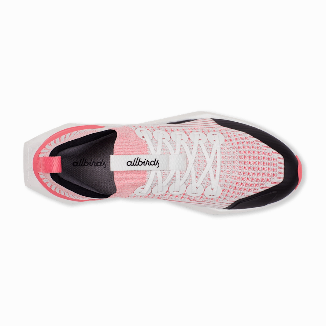 Allbirds Women Tree Flyer 2 : Blizzard/Bloom Coral (Blizzard Sole) sleek everyday shoe design