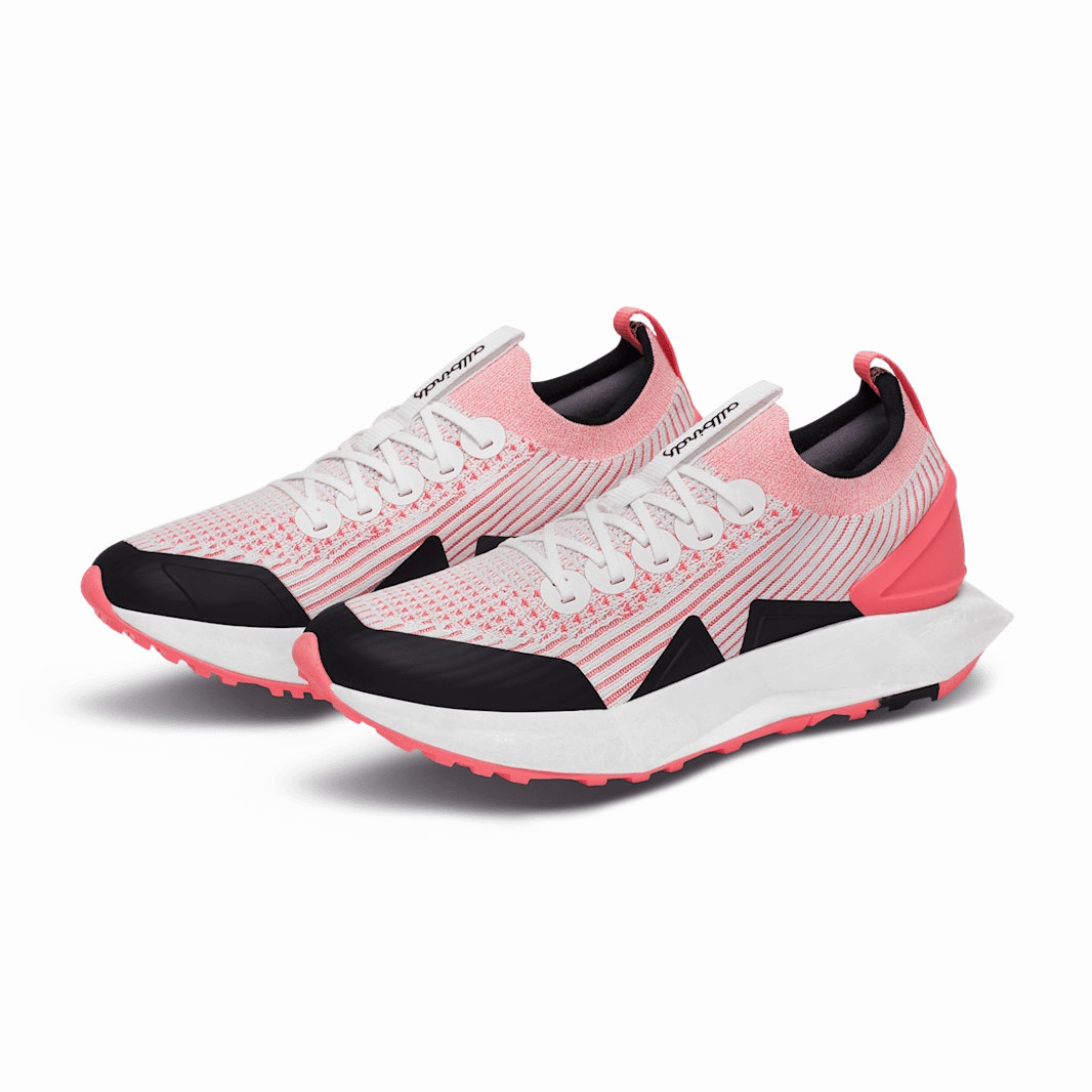 Allbirds Women Tree Flyer 2 : Blizzard/Bloom Coral (Blizzard Sole) sleek everyday shoe design