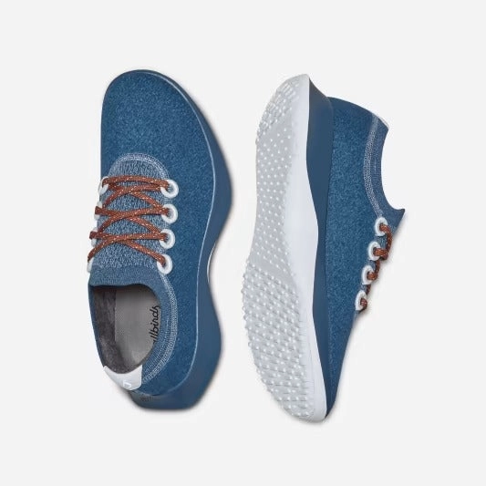 Allbirds Wool Dasher Mizzles -  Frost Navy (Navy Sole) sleek everyday shoe design