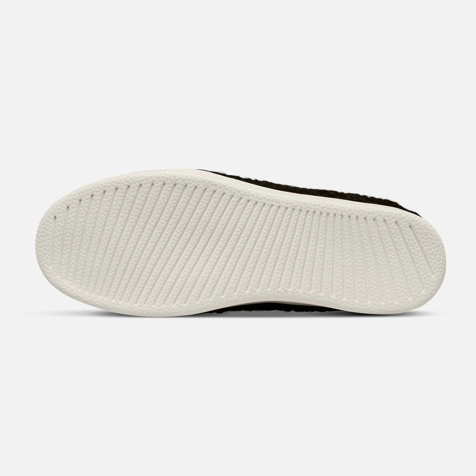 Allbirds Wool Lounger Fluffs- LIMITED EDITION: Natural Black (Cream Sole) sleek everyday shoe design