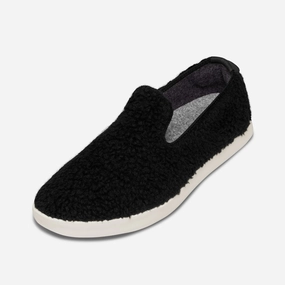 Allbirds Wool Lounger Fluffs- LIMITED EDITION: Natural Black (Cream Sole) Allbirds casual shoe styles