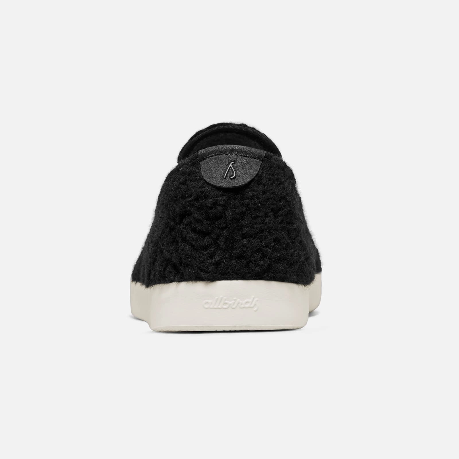 Allbirds Wool Lounger Fluffs- LIMITED EDITION: Natural Black (Cream Sole) sleek everyday shoe design