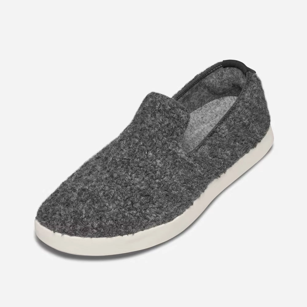 Allbirds Wool Lounger Fluffs- LIMITED EDITION: Natural Grey (Cream Sole) sleek everyday shoe design